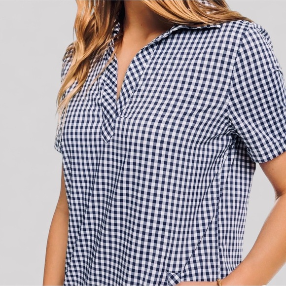 Southern Tide Kamryn Intercoastal Gingham Dress-size M-Navy-NWT Retail $148 - Picture 3 of 8